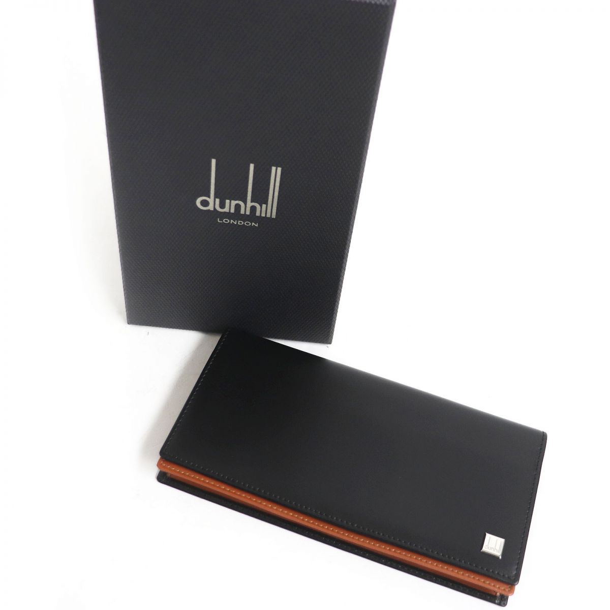 福袋セール】 dunhill ダンヒル 長財布 箱 布入れ物付 レザー ブラック