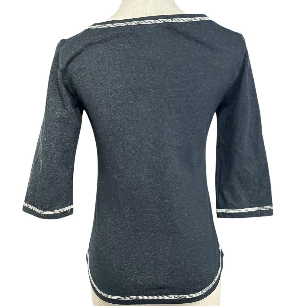 Vivienne Westwood RED LABEL(ヴィヴィアンウエストウッドレッドレーベル) 00's 鳥プリント 半袖 ボタンカットソー 357-01-34047 2(M) ブラック オリゾンティ Vivienne Westwood RED LABEL(ヴィヴィアンウエストウッドレッド