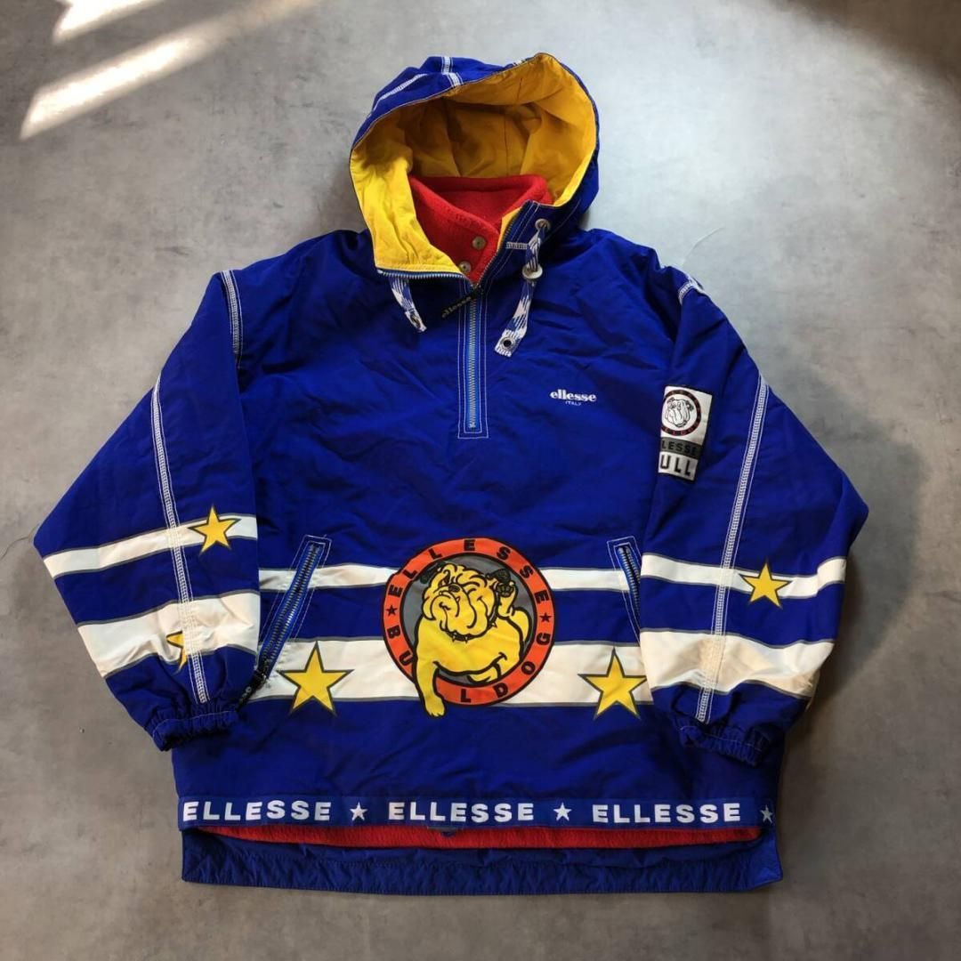 GQ994 ellesse BULLDOG スキージャケット O 青 エレッセ ブルドッグ