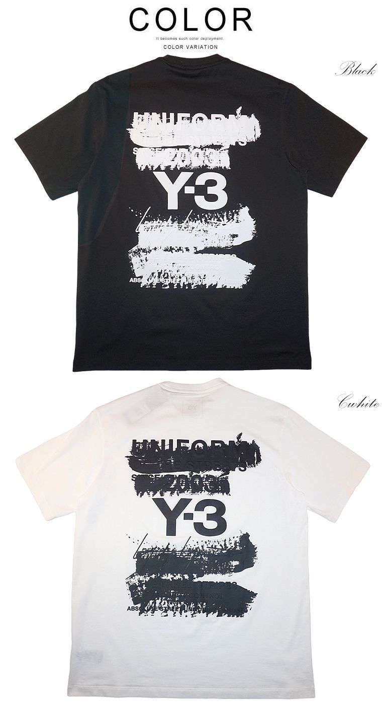 大人気★Y-3 YOHJI YAMAMOTO★バックロゴ半袖Tシャツ男女兼用 白 大人気☆Y-3 YOHJI YAMAMOTO☆バックロゴ半袖Tシャツ男女兼用 白