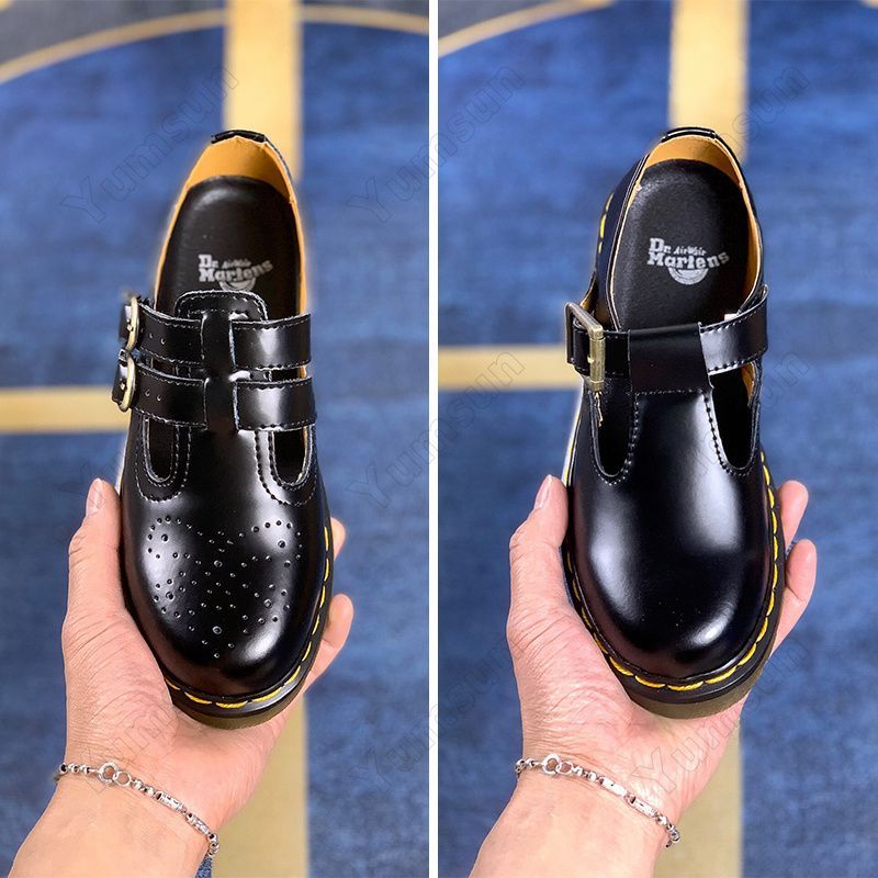 Dr.Martens  ドクターマーチン レディース メリージェーン POLLEY Tバーシューズ 1461 ブラック 革靴 黒 シューズ レザー ワーク ショート 女性