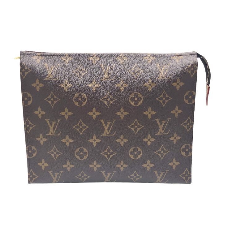 LOUIS VUITTON ルイヴィトン モノグラム ポシェットトワレ 26 クラッチバッグ M47542 セカンドバッグ ゴールド金具 メンズ