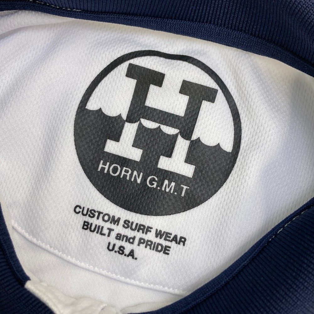 サイズ：L HORN GMT ホーン ガーメント 半袖ポロシャツ ホワイト