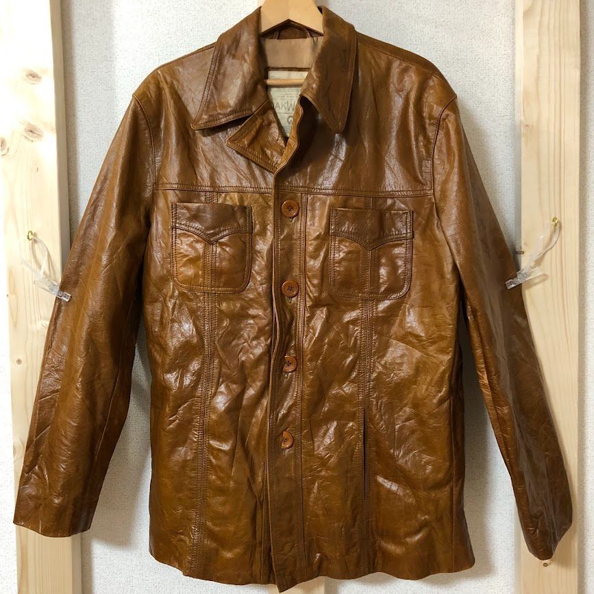 OAKWOOD レザージャケット レザーシャツジャケット vintage メンズ XXL 