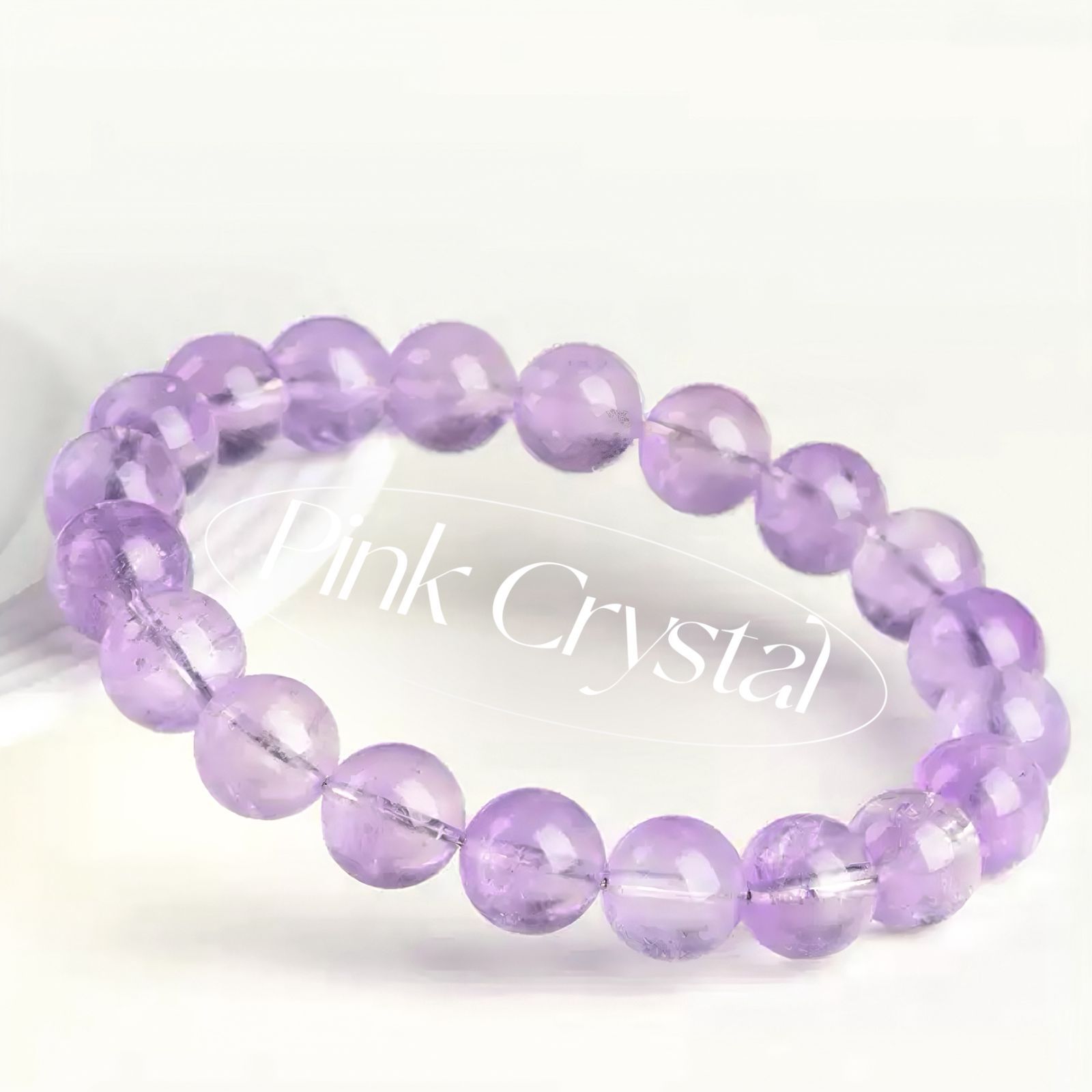 天然アイスラベンダーアメジストブレスレット（ミルキータイプ・8〜9mm） 天然アイスラベンダーアメジストブレスレット（ミルキータイプ・8〜9mm）