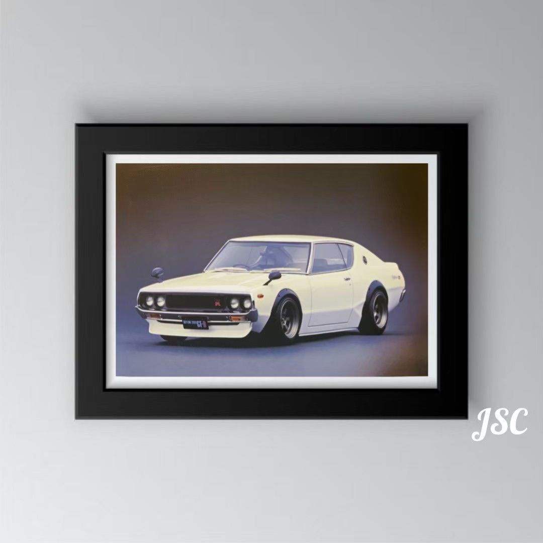PJ キャンバス ポスター 日産 GT-R ハコスカ スカイライン 旧車