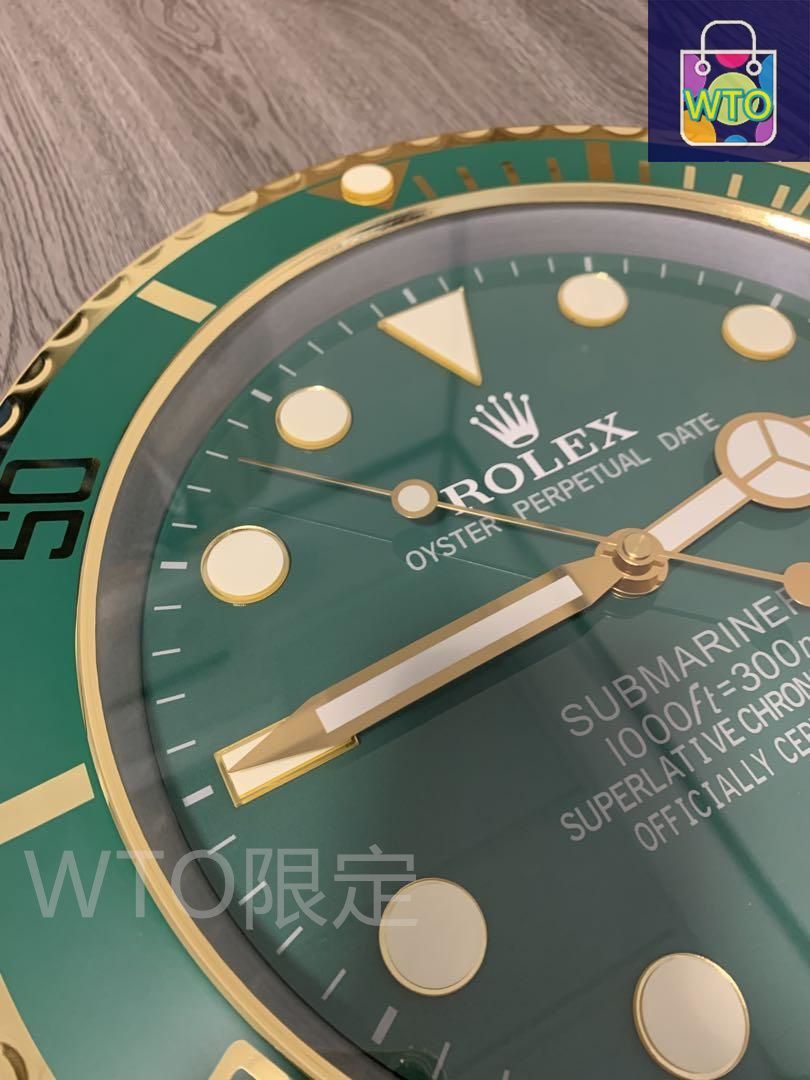 ロレックス グリーン サブマリーナ 　壁掛け時計 カーミット サブマリナー グリーンスタイル | 壁時計