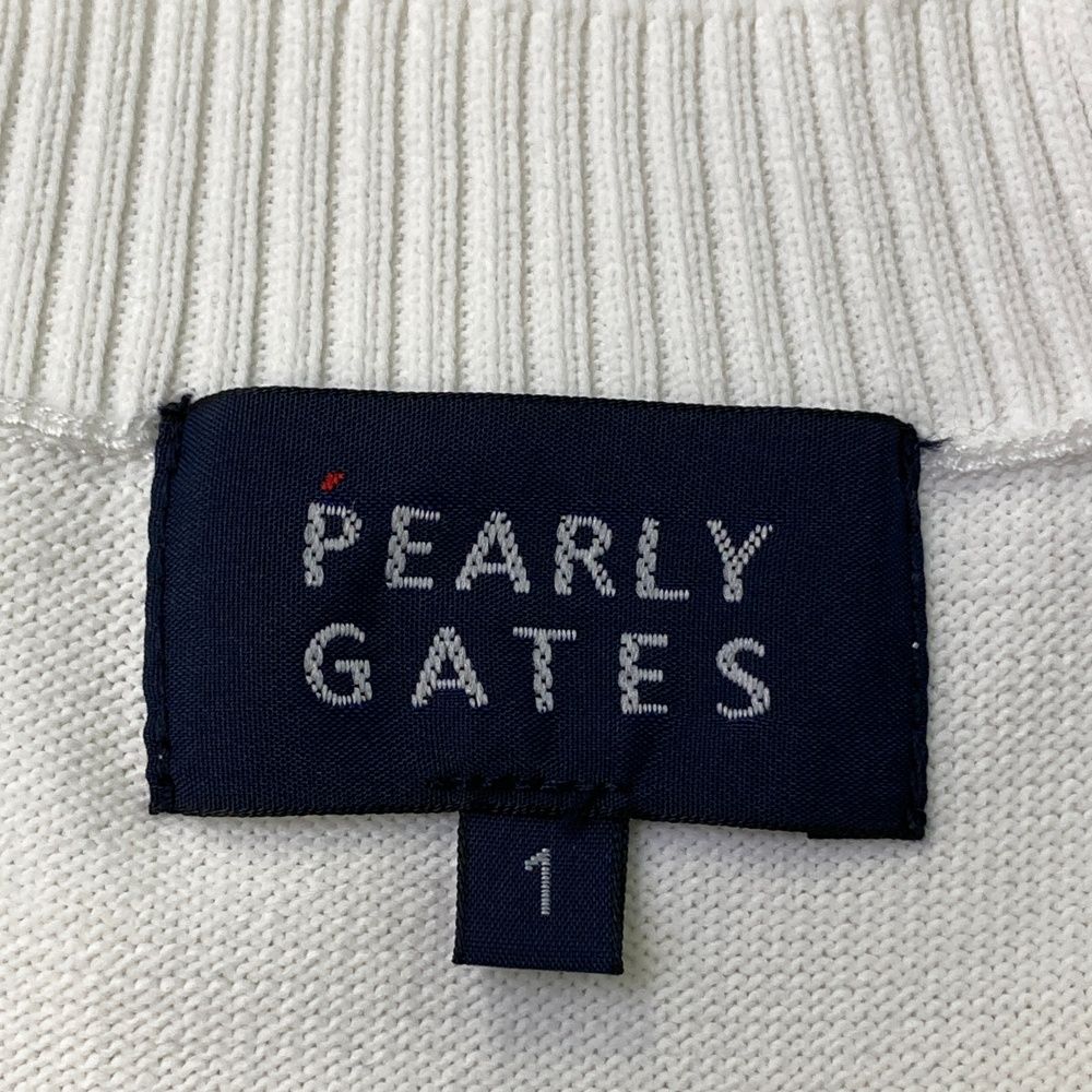 サイズ：1 PEARLY GATES パーリーゲイツ ×GRAFFLEX ニットセーター  ホワイト系 [240101469201] ゴルフウェア レディース ストスト PEARLY GATES パーリーゲイツ ×GRAFFLEX ニットセーター