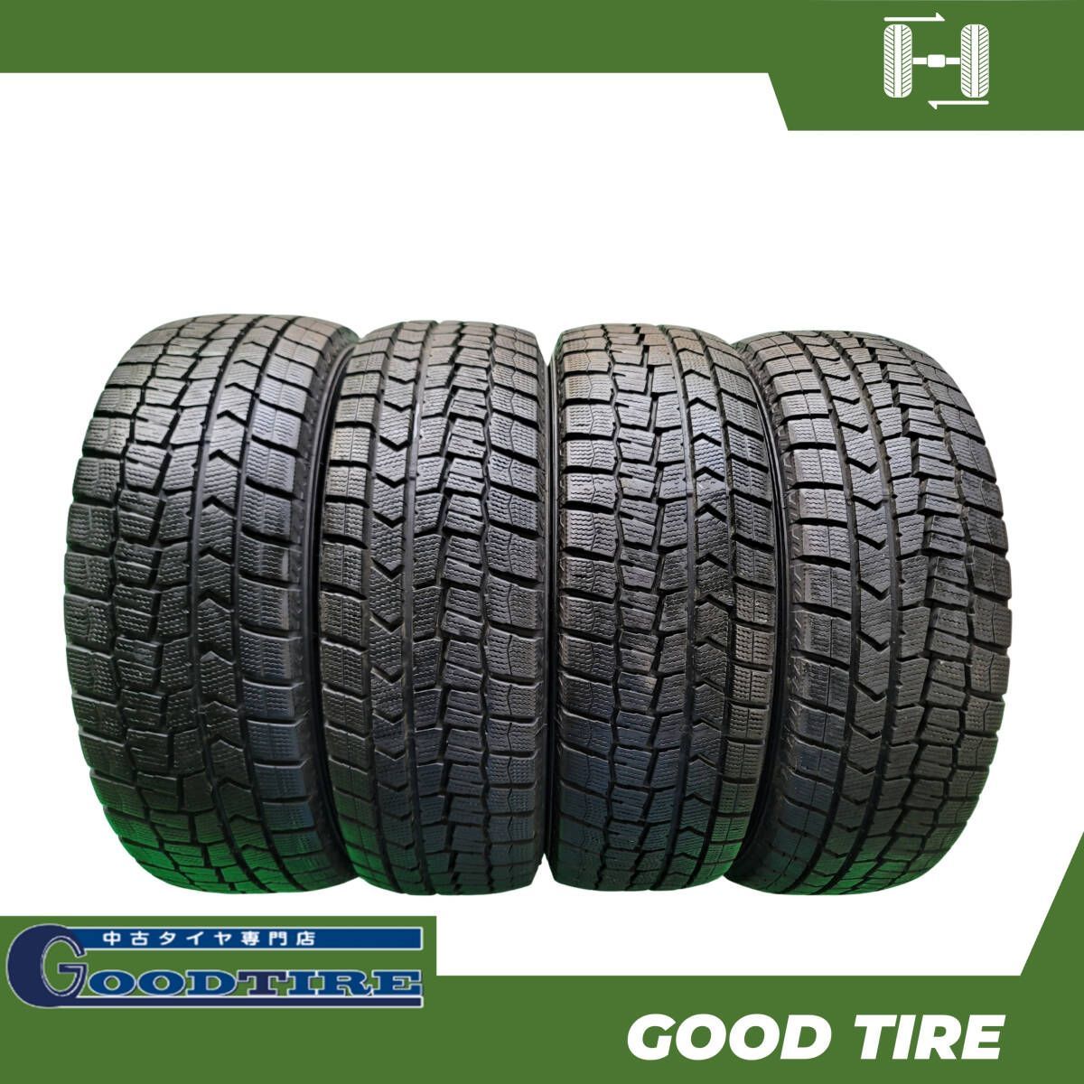 製 185 60R15 ダンロップ WINTER MAXX WM02 4本 8.5分山 タイヤ アクア フィット シエンタ 6938