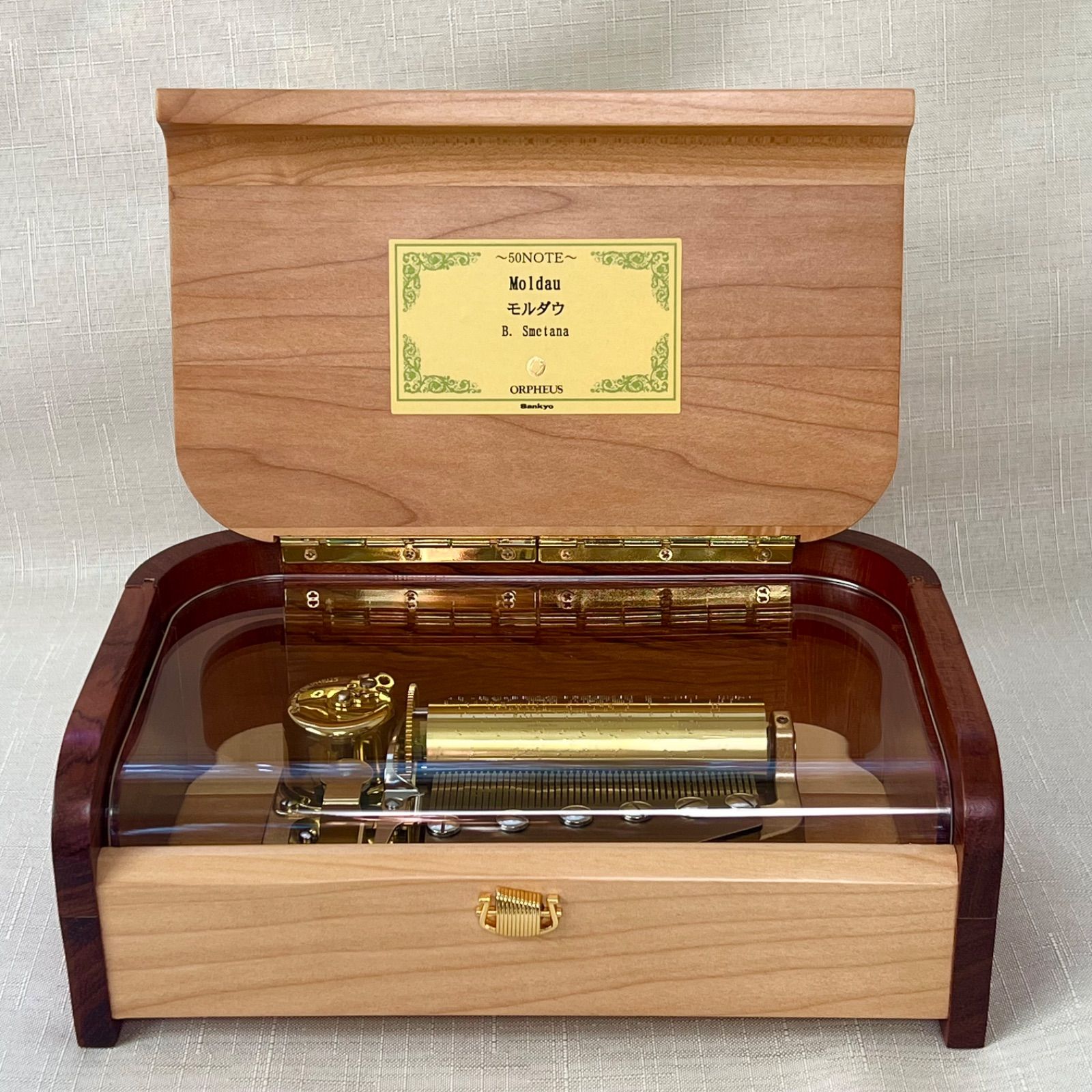 オルゴール モルダウ 50ノート ORPHEUS 即納】 オルゴール 50弁オルゴール 木製オルゴール EX-284-G