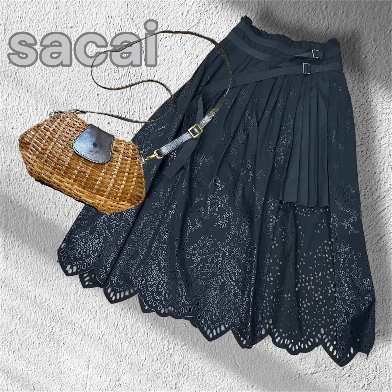 sacai 刺繍シフォンスカート 楽天市場】sacai サカイ/パッチワーク ミリタリー シフォン