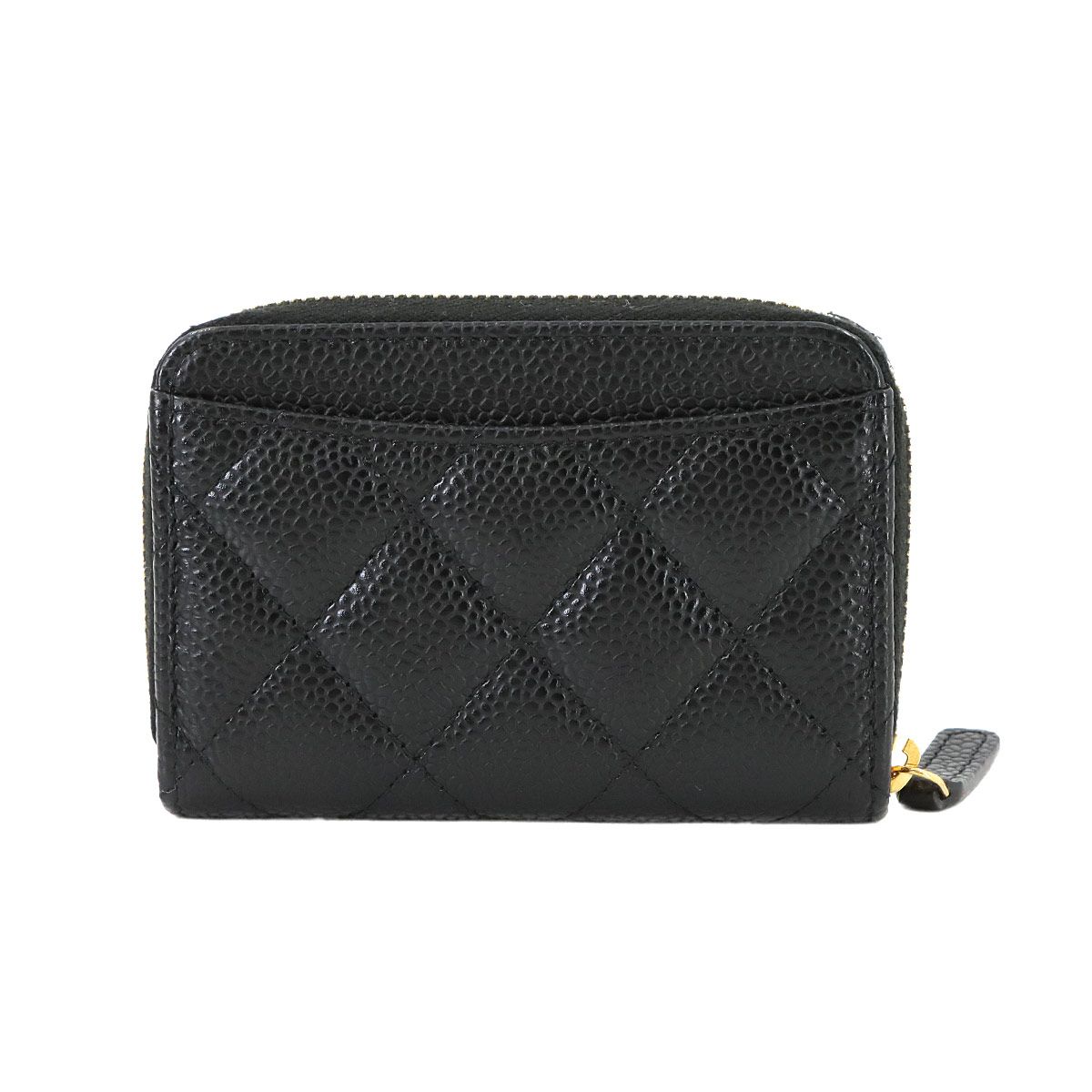 シャネル CHANEL マトラッセ コインケース 小銭入れ キャビアスキン ブラック ココマーク AP0216 ゴールド 金具 90296099