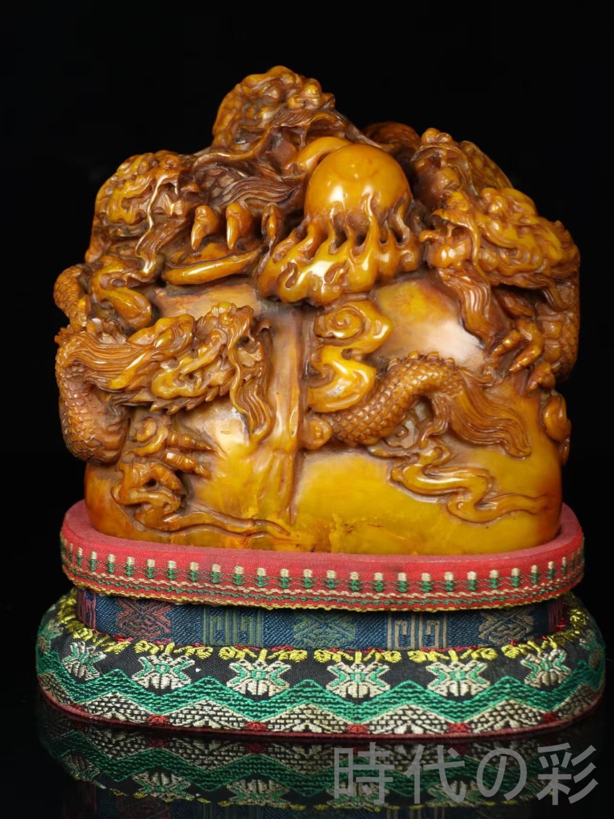 中国端渓硯 天然高級硯石 中国硯 木箱入り 石波模様 アンティーク希少