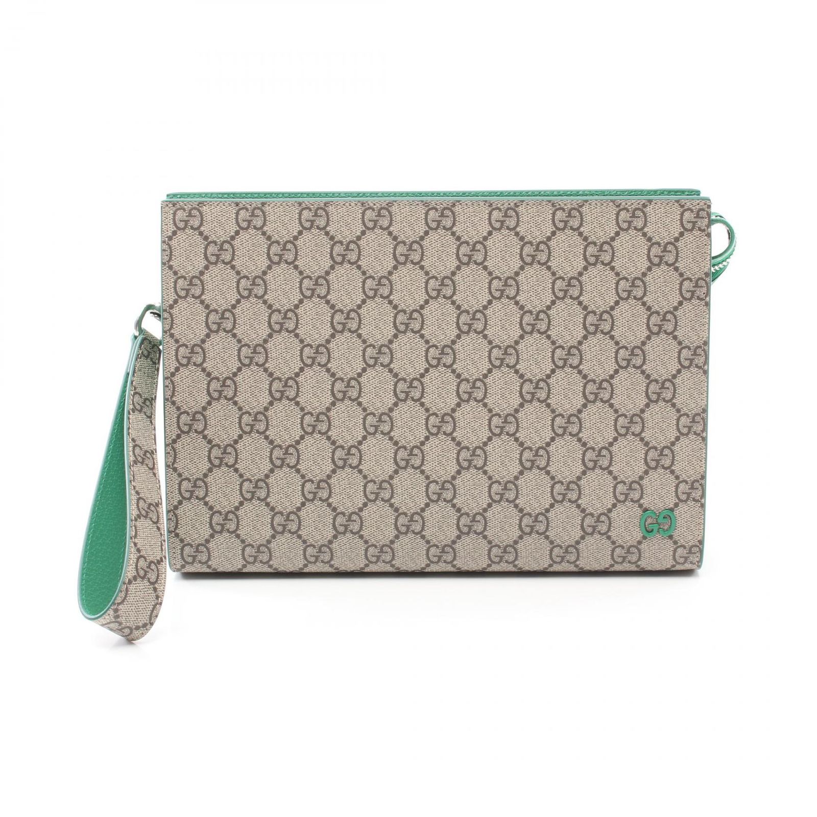 グッチ GUCCI セカンドバッグ クラッチバッグ GGスプリーム 768255FACQC9753 ベージュ|エボニー PVCコーティングキャンバス レザー クラッチバッグ ポーチ メンズ