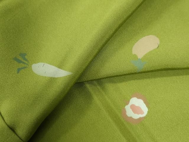 平和屋着物●長襦袢 無双仕立て 成り物 青丹色 正絹 CAAW80734yc