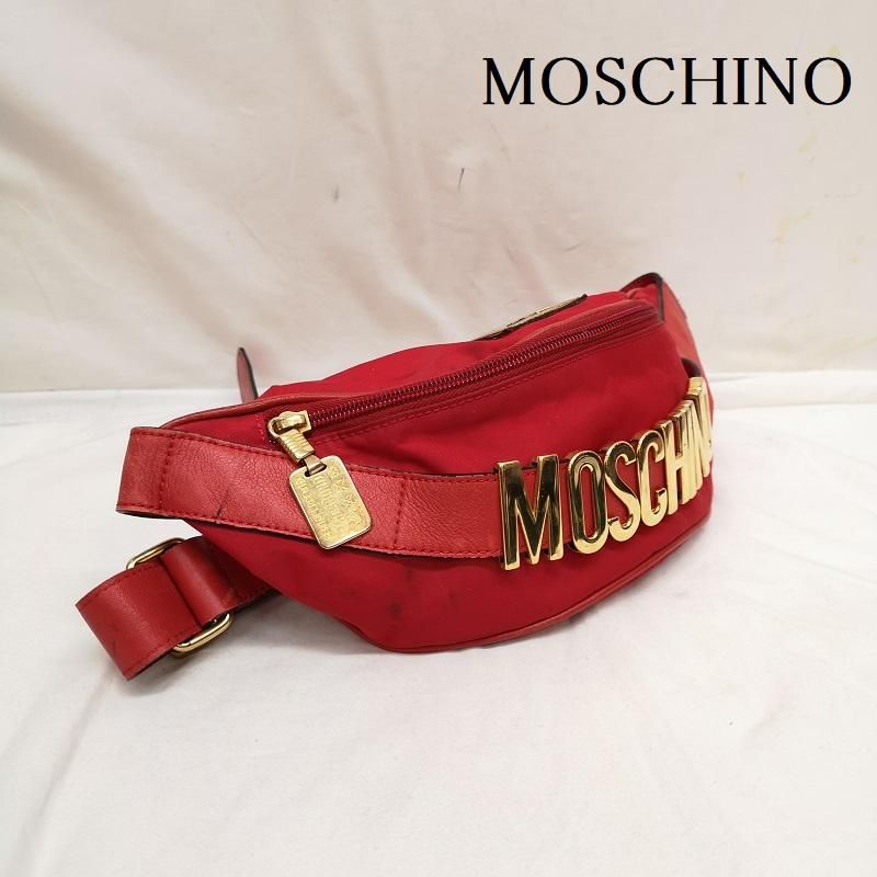 MOSCHINO モスキーノ ボディバッグ ベルト ビック ロゴ ナイロン