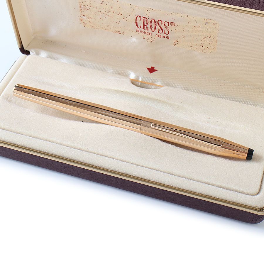 MFI25039B CROSS クロス クラシックセンチュリー 万年筆 ペン先 14K 585 ゴールド×ブラック 筆記未 14KT GOLD FILLED
