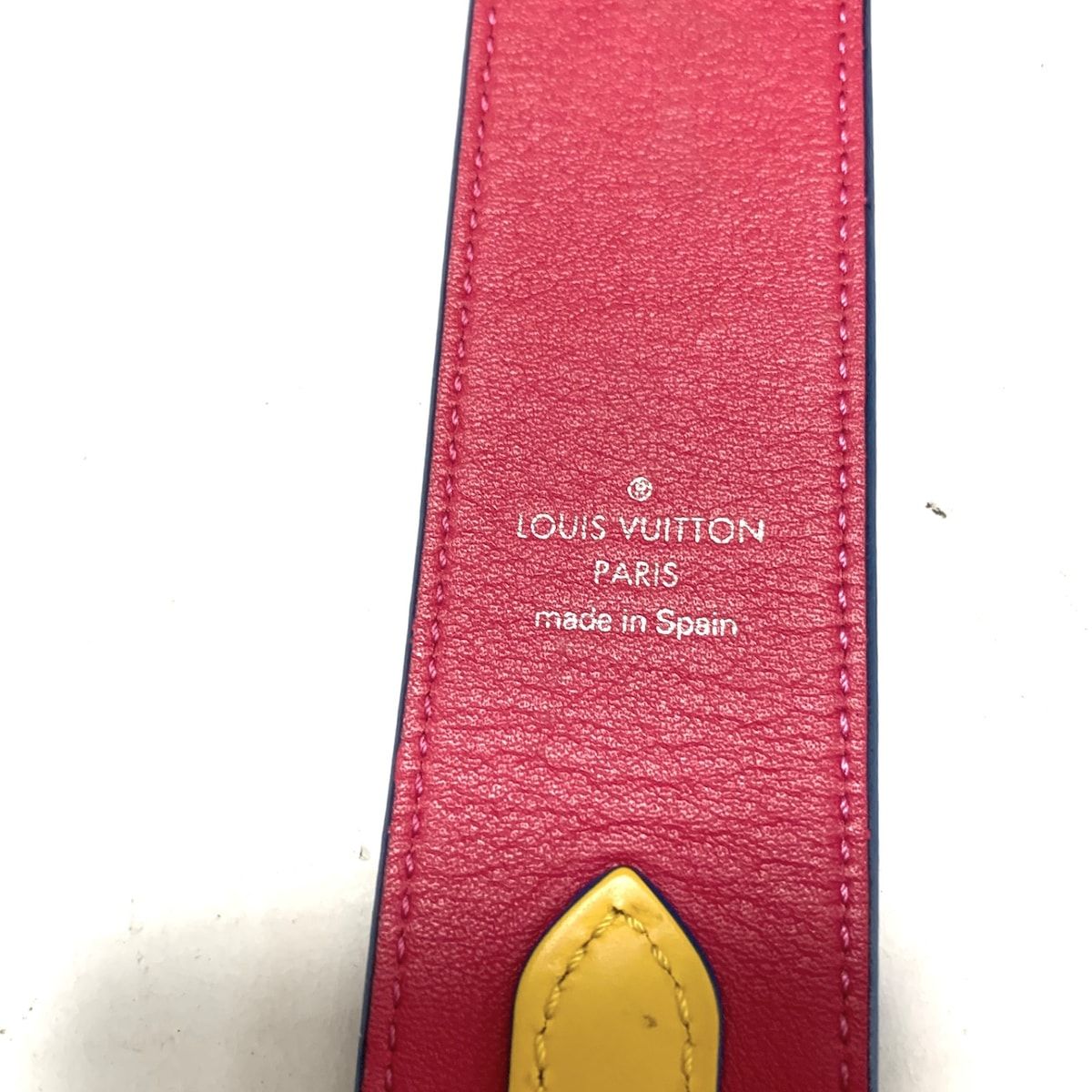 LOUIS VUITTON(ルイヴィトン) ショルダーストラップ エピ ショルダーストラップ(調整不可、幅4CM) J02297 黒×ピンク×イエロー  - メルカリ