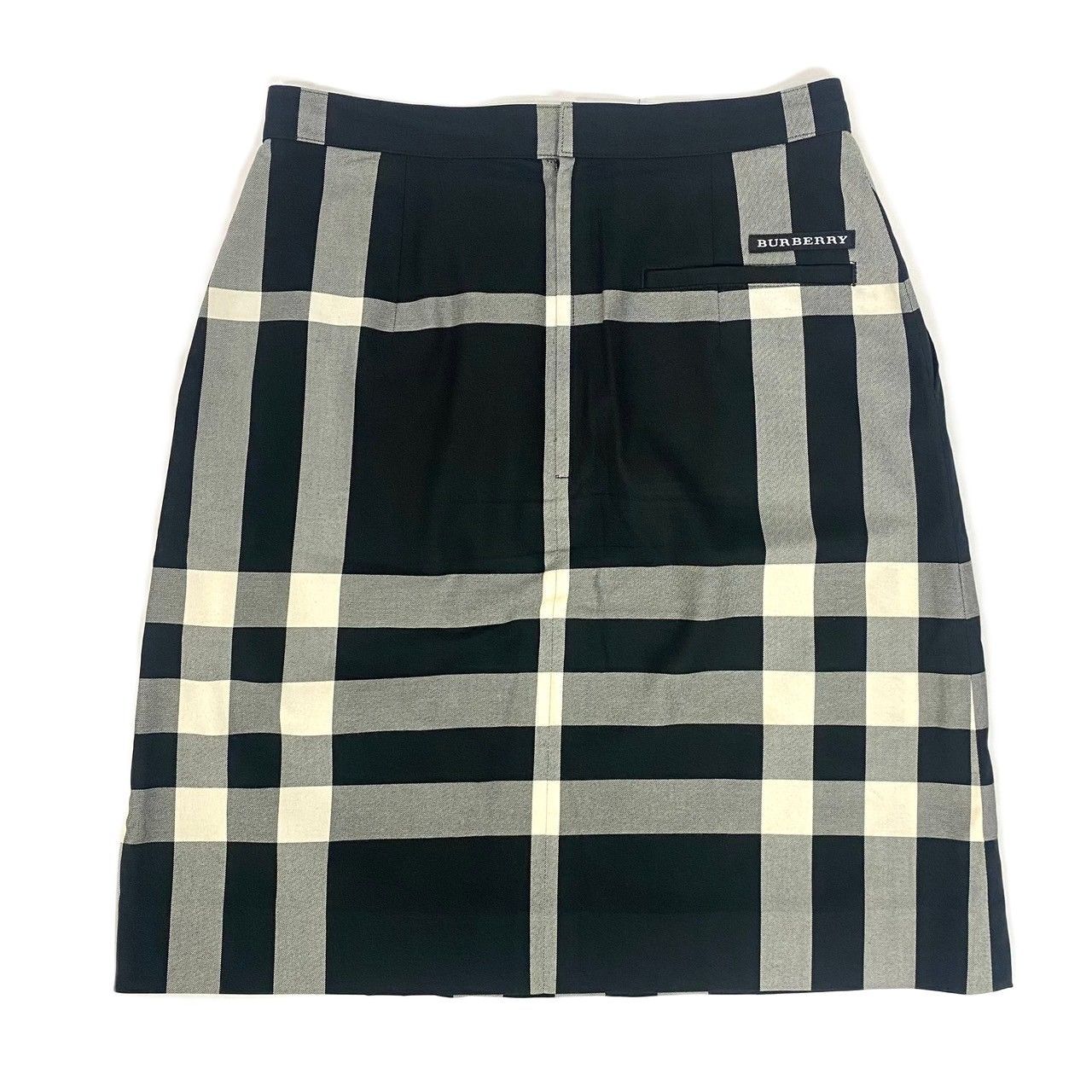 BURBERRY GOLF】スカート チェック サイズ 9 ブラック/黒 グレー  