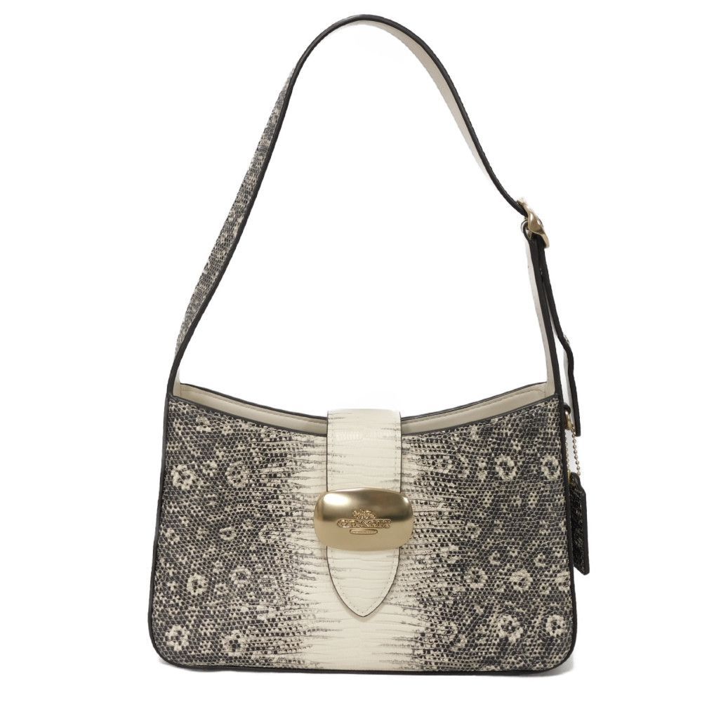 COACH ショルダーバッグ COACH コーチ エライザ 現行 リザードエンボスドレザー スムース ワン