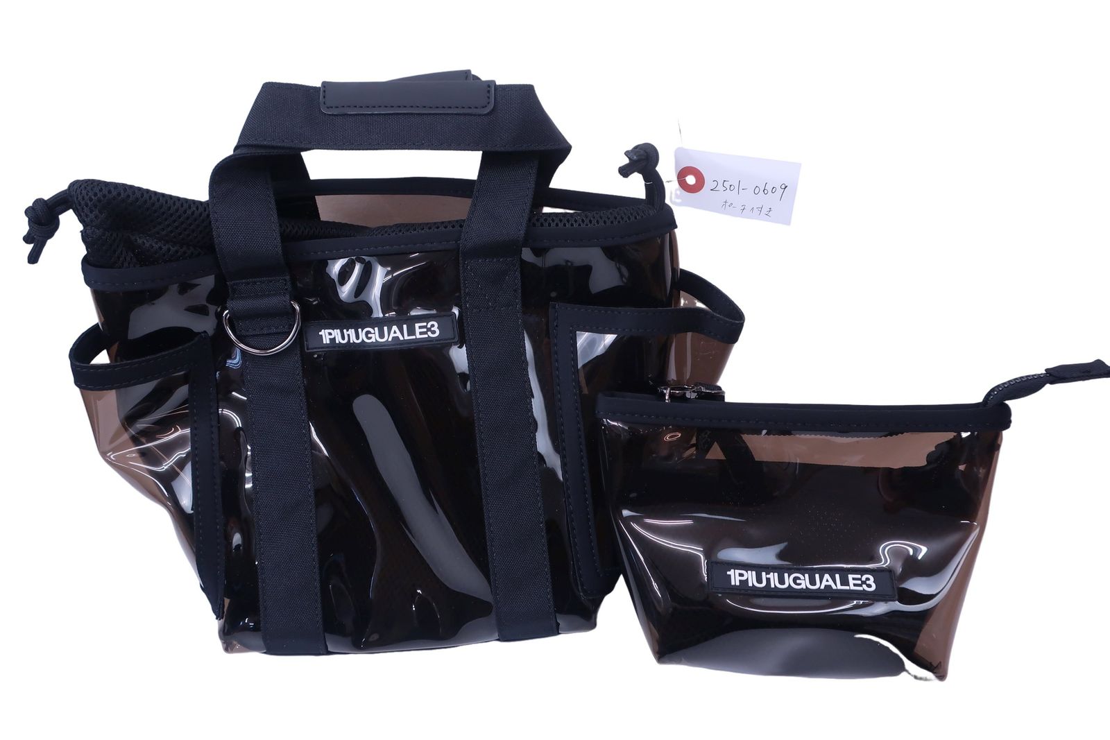 【美品】1PIU1UGUALE3(ウノピゥウノウグァーレトレ) カートバッグ クリアブラック フリーサイズ ゴルフ用品 2501-0609 中古