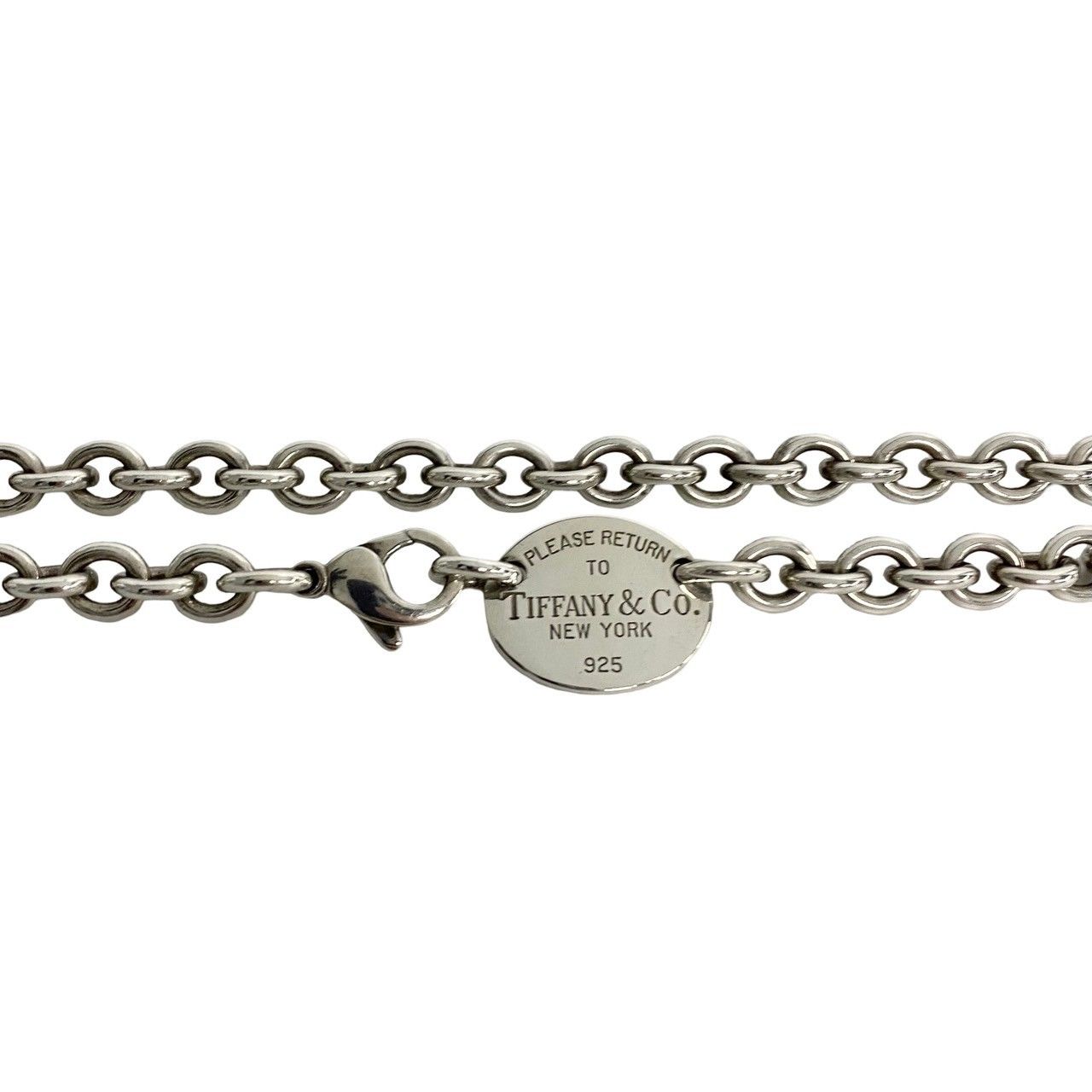 極 美品 TIFFANY&Co. ティファニー リターントゥ オーバル ネックレス 