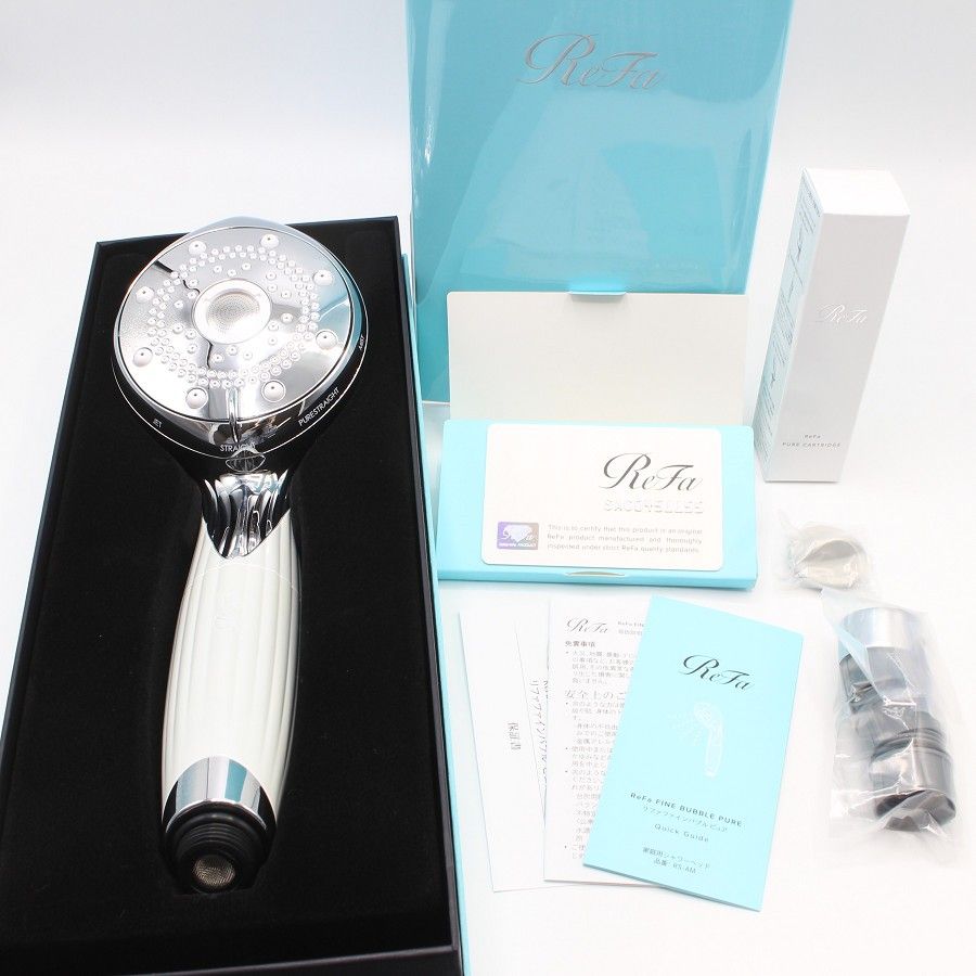 MTG ReFa FINE BUBBLE PURE RS-AM-02B ホワイト カートリッジ付 シャワーヘッド リファファインバブルピュア 本体
