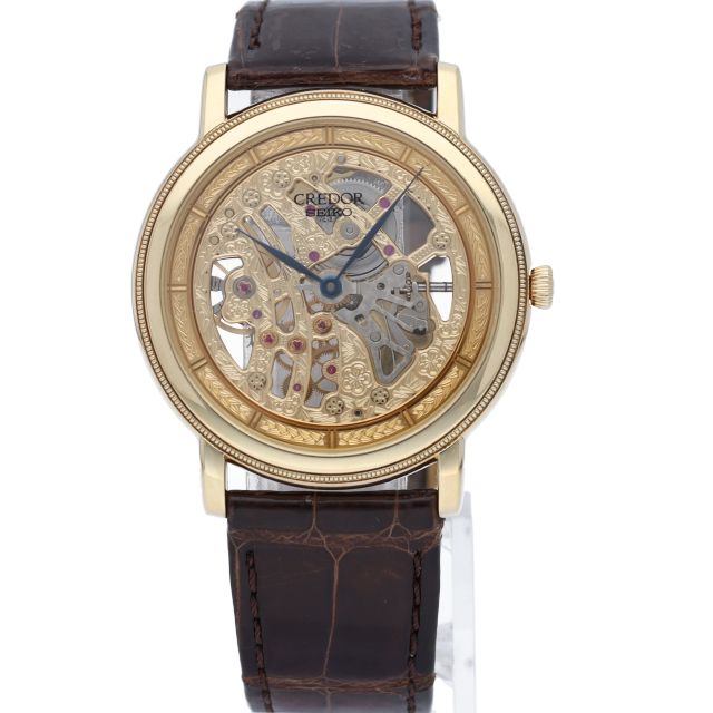 セイコー SEIKO クレドール シグノ K18YG スケルトン 手巻き セイコー クレドール シグノ スケルトン GBBD998 K18YG 手巻き