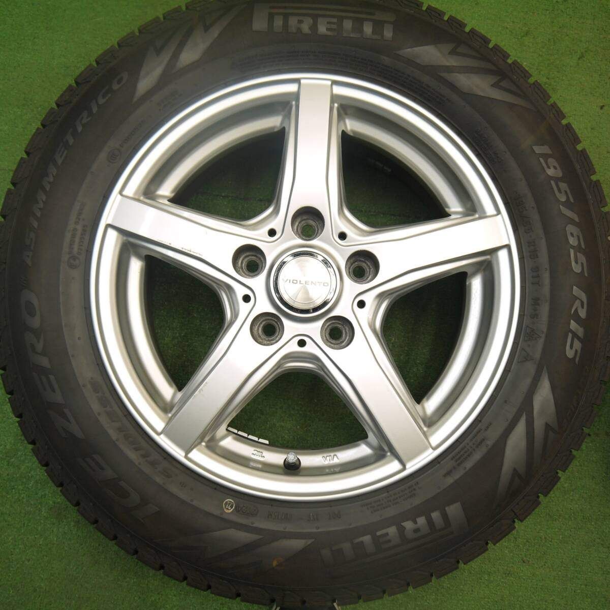 中古ピレリスタッドレスタイヤセット195/65R15プリウス純正