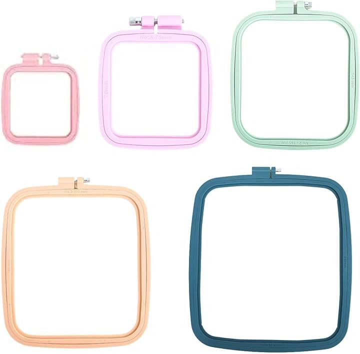 HOTQ 繡花框 支架 通用框架套裝 刺繡支架 四方形 繡花框 PureSeek 5種套裝 (多色) 的縮圖
