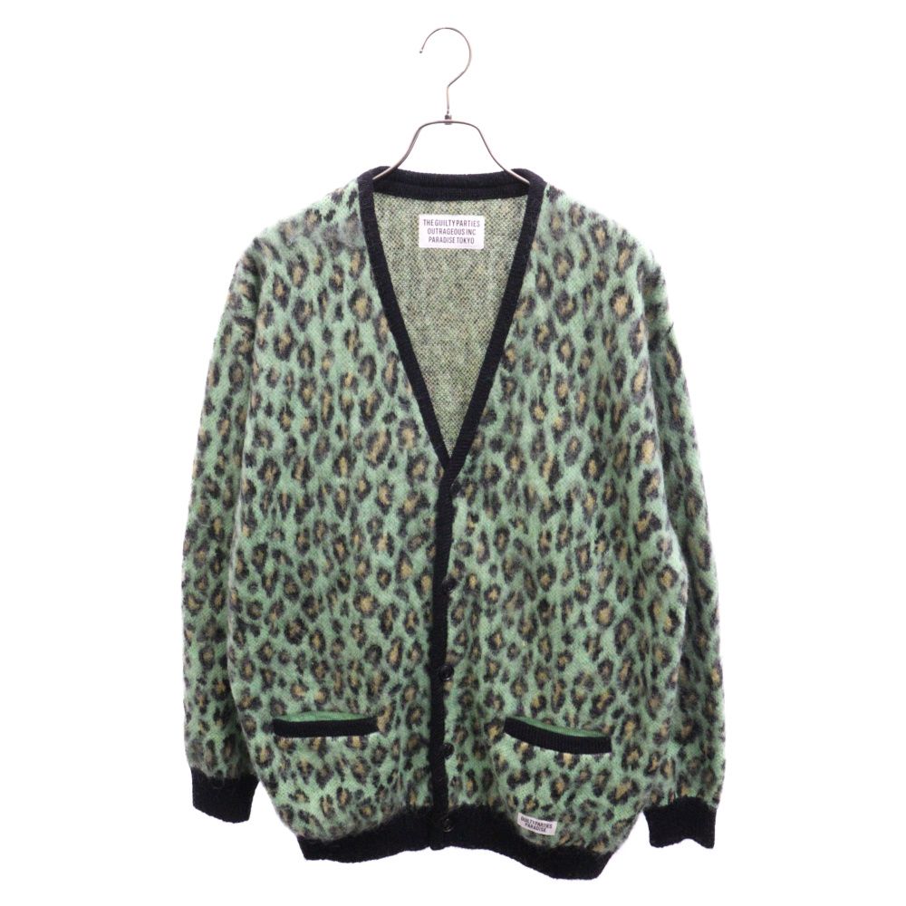 WACKO MARIA (ワコマリア) 21AW LEOPARD MOHAIR CARDIGAN TYPE-1 レオパード モヘア ニットカーディガン  グリーン - カーディガン