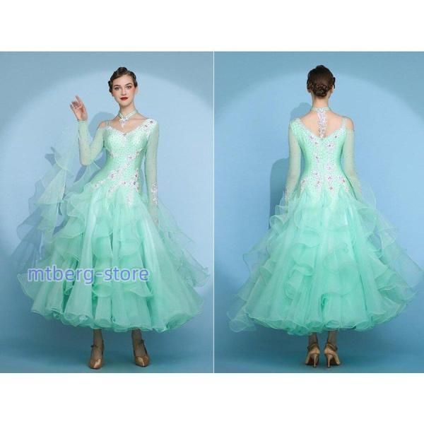 社交ダンス競技ドレス レディース 豪華正装ドレス 競技会発表会ダンス