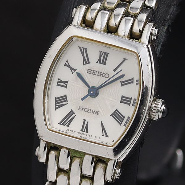 美品　SEIKO　セイコー　エクセリーヌ　ホワイト　ゴールド　シルバー　クォーツ 美品 SEIKO セイコー エクセリーヌ 4J40 ホワイト ゴールド