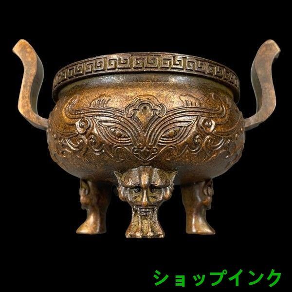 瑞獣三足両耳香炉 磁器香炉 香具 仏具 工芸品 装飾品 美術品 置物 瑞獣 三足両耳 香炉 現代工芸品 美術品 置物 - メルカリ