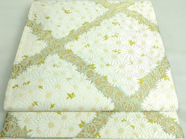 平和屋着物■極上　山口美術織物　皇室　伊勢神宮御用　西陣織　六通柄袋帯　唐織　格天本春菊文　金糸　逸品　DZAA6975kh5 平和屋着物□極上 山口美術織物 皇室 伊勢神宮御用 西陣織 六通柄袋帯