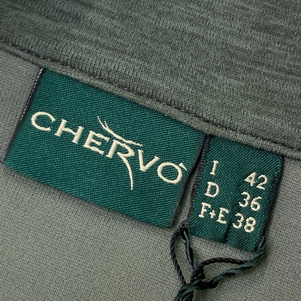 サイズ：42 CHERVO シェルボ  長袖ハーフジップTシャツ  グリーン系 [240101449076] ゴルフウェア レディース ストスト サイズ：42 CHERVO シェルボ 長袖ハーフジップTシャツ グリーン
