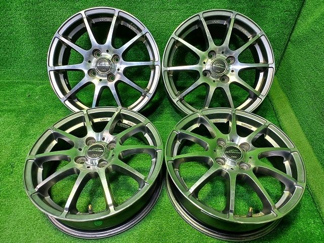 シュナイダー N-BOX ホイール アルミ ガンメタポリッシュ 15インチ 4.5J 4穴 4本 100 43