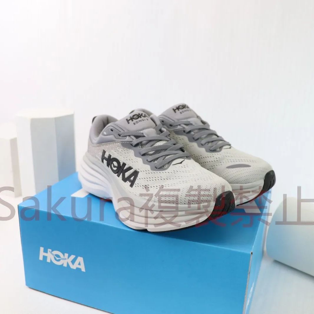 HOKA ONE ONE BONDI 8 ホカオネオネ ボンダイ8   ランニングシューズ メンズ  スニーカー グレー