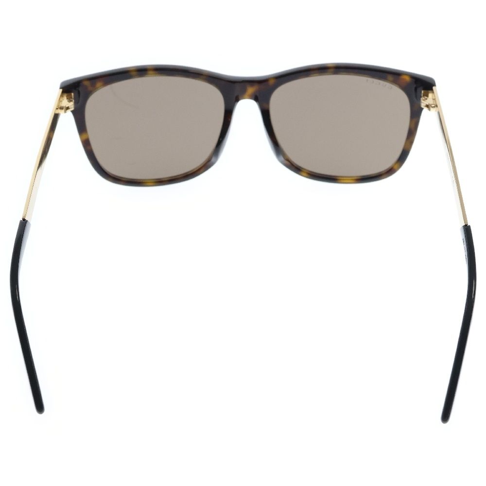 GUCCI (グッチ) ロゴテンプル 総柄 サングラス アイウェア ブラウン  