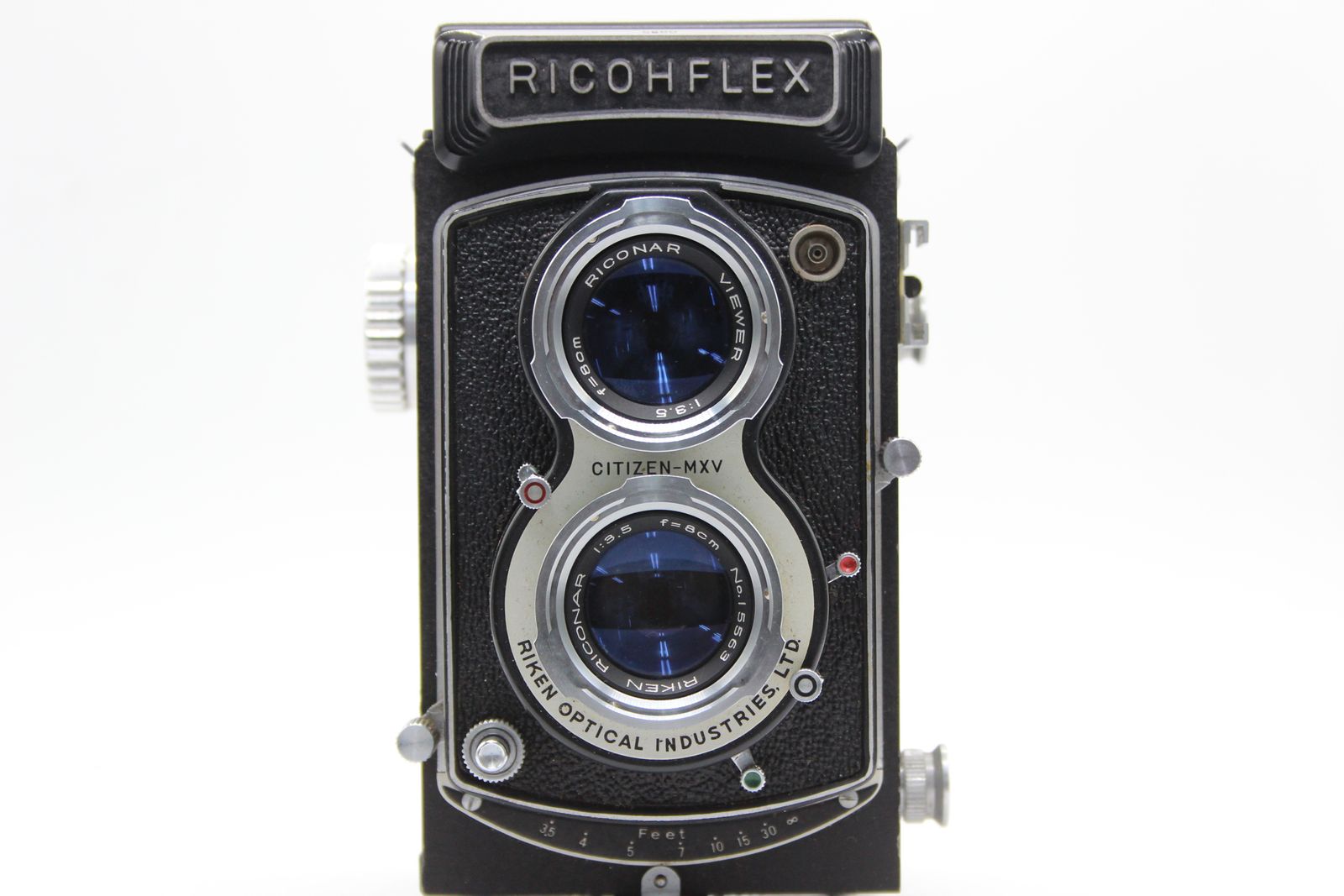 返品保証】 リコー Ricohflex Riken 8cm F3.5 二眼カメラ s3243