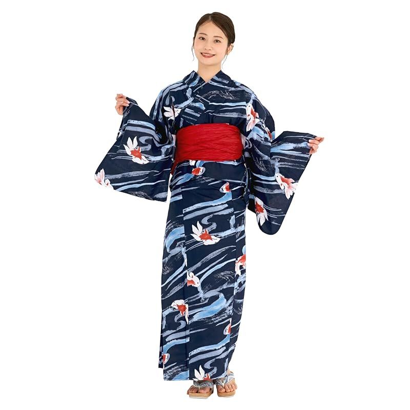 浴衣 レディース セット 浴衣セット 兵児帯 大人 3点セット ボヌールセゾン 灰紫 パープル 白 幾何学模様 菱 綿夏 S フリーサイズ 送料無料 浴衣セット レディース 大人可愛い 浴衣3点セット（浴衣＋しわ兵児帯＋