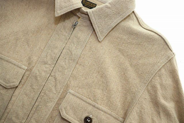 アットラスト AT LAST＆CO WOOL HALF ZIP PULLOVER SHIRT SIZE