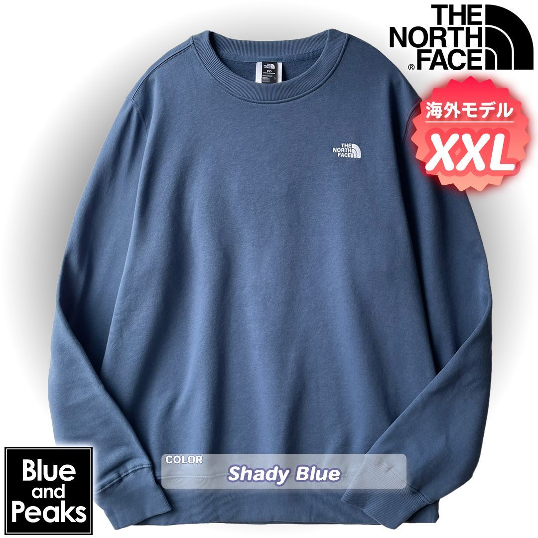 THE NORTH FACE トレーナー Logo PullOver Crew， カラー；Shady Blue， サイズ；XXL