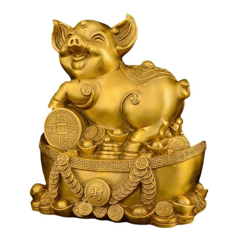 金の豚 置物 オブジェ 黄金 金色 置物 オブジェ 干支 金運アップ 開運