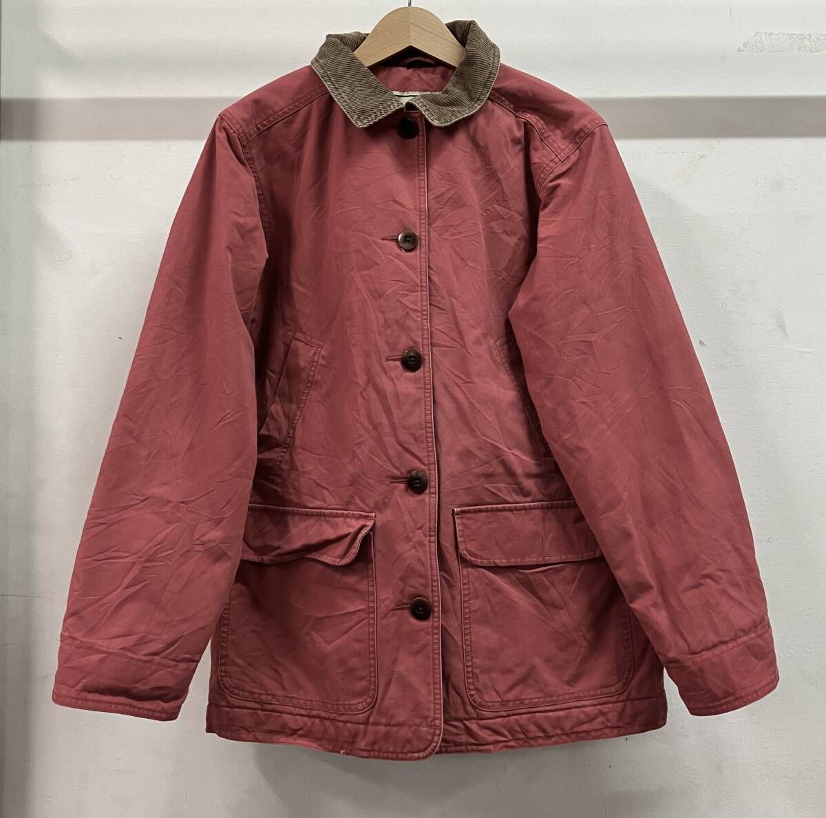 L.L.Bean エルエルビーン キルティングライナー ハンティング コーデュロイ襟 サイズS ダークピンク コットン ポリエステル