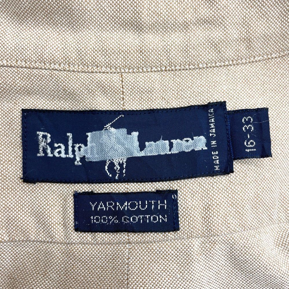 ラルフローレン ドレスシャツ YARMOUTH コットン 刺繍ロゴ M相当 ラルフローレン ドレスシャツ YARMOUTH コットン 刺繍ロゴ M相当