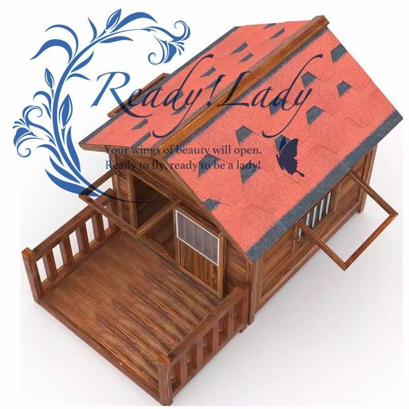 送料無料】犬小屋 屋外用 大型犬 木製 犬舎 中型犬 超大型犬 屋根 ドア