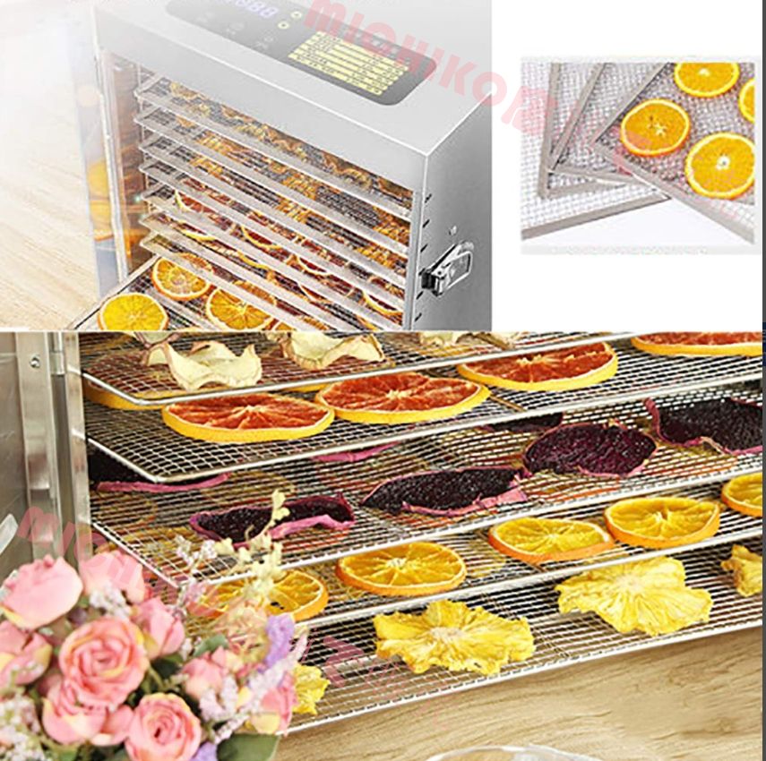 食品乾燥機 フードディハイドレーター30 90°C温度設定 食品グレードステンレス鋼乾燥 ドライフルーツ 野菜 果物 キノコ 花 熱風循環 460 315 430mm