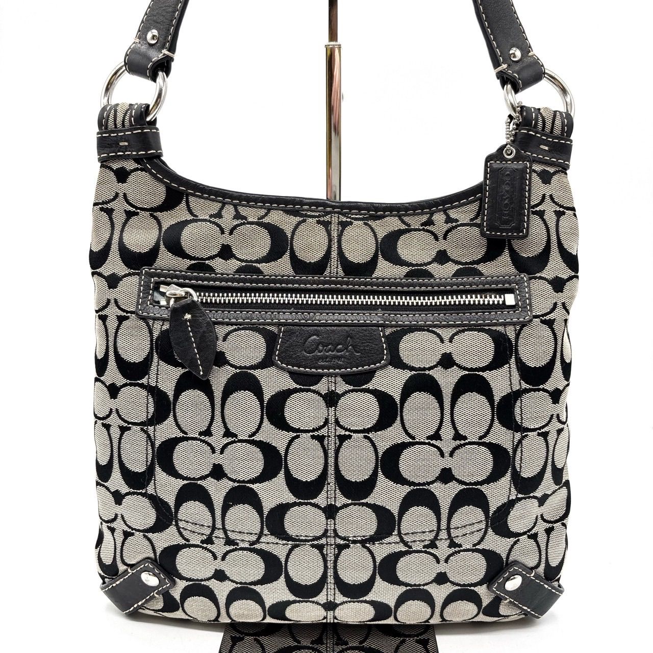 【美品】 coach ハンドバッグ トートバッグ シグネチャー ショルダーバッグ COACH コーチ ショルダーバッグ シグネチャー スミス トート