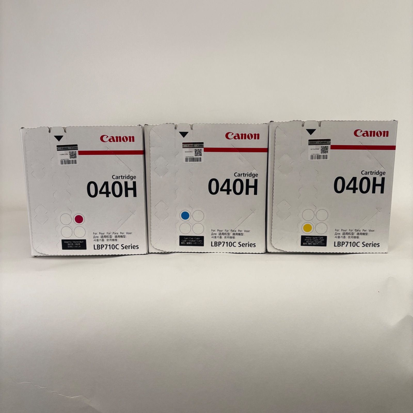 未使用・2021年製】Canon トナーカートリッジ 040H（Y/M/C）純正・高 